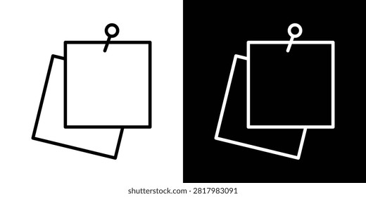 Note sticky icon flat logos set. EPS10.