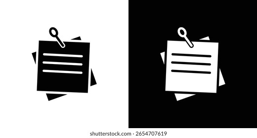 Nota icono pegajoso de un Vector de estilo plano
