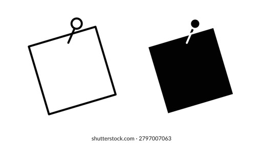 Note sticky icon Illustration designs pack for Web.