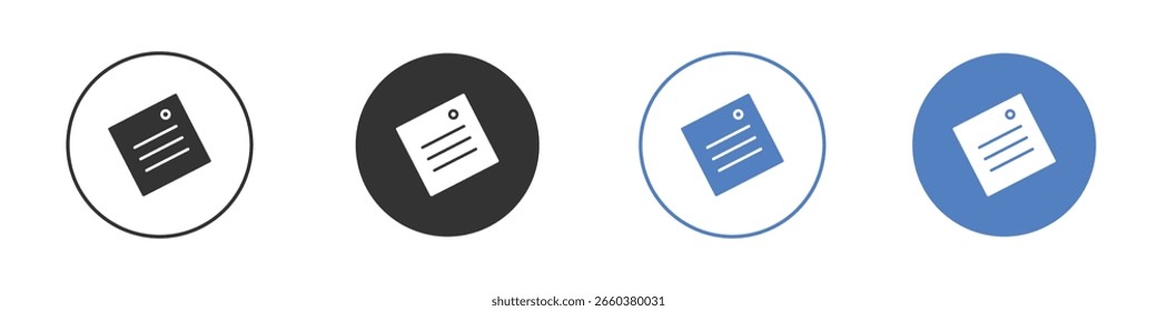 Nota pegajosa icono logo Diseños gráficos