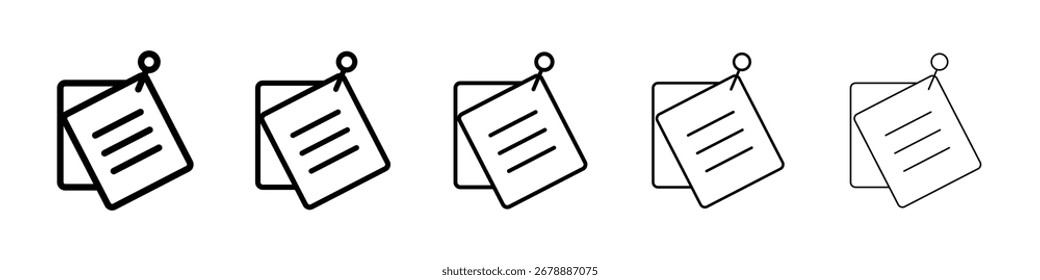 Nota pegajoso icono para el concepto móvil y el Diseño web.