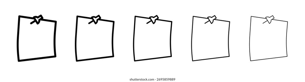 Nota pegajosa icono Arte vectorial Ilustración