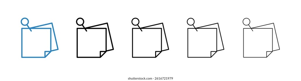 Note sticky icons collection vectors for web ui