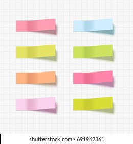 Note sticky sticker isolated. Adhesive office paper tape vector illustration.
