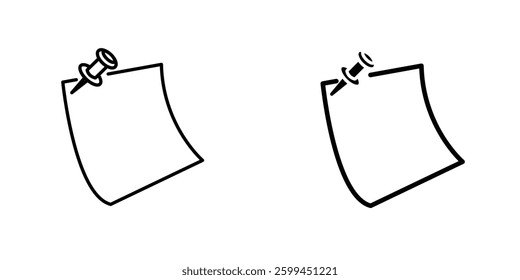 Note stickyicons for ui. vector illustration