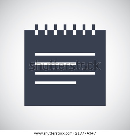 Note symbol icon. Vector pictogram. Simple flat metro design style. esp10
