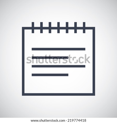 Note symbol icon. Vector pictogram. Simple flat metro design style. esp10