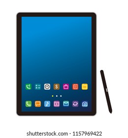 Note tablet with special icons