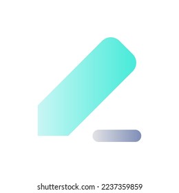 Note taking flat gradient color ui icon. Highlighting, editing text. To-do list. Digital notebook. Simple filled pictogram. GUI, UX design for mobile application. Vector isolated RGB illustration