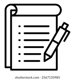 Note Taking Icon Element For Design