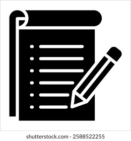 Note Taking Icon Element For Design