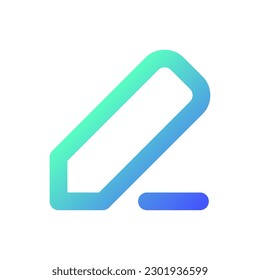 Note taking pixel perfect gradient linear ui icon. Highlighting, editing text. Digital notebook. Line color user interface symbol. Modern style pictogram. Vector isolated outline illustration