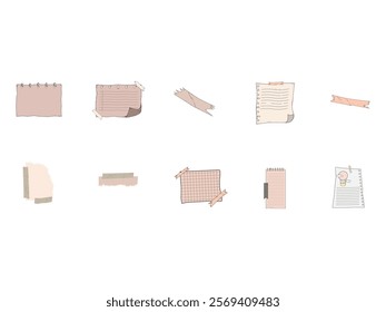 Note With Tape Shape Element Set