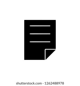 note, text icon. Simple glyph vector of text editor set icons for UI and UX, website or mobile application