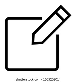 note thin line vector icon
