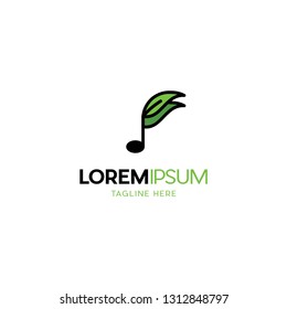 Note Tone Leaf Nature Abstract Creative Minimalist Industrial Business Modern Logo