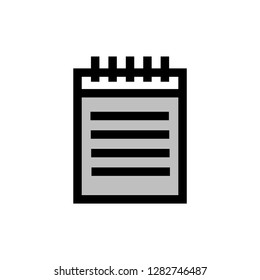 note two color favorite icon vector