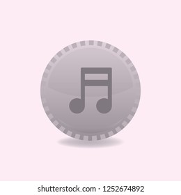 Note vector button, web design element