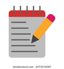 Note Vector Flat Icon Design