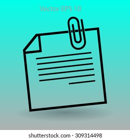 note vector icon