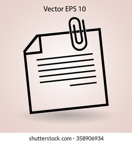 note vector icon