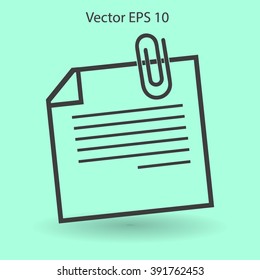 note vector icon