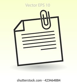 note vector icon