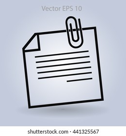 note vector icon