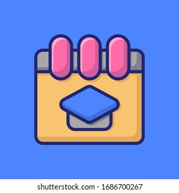 Note Vector Icon Illustration. Flat Cartoon Style Suitable For Web Landing Page, Banner, Sticker, Background.