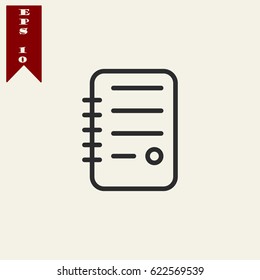 Note vector icon line design
