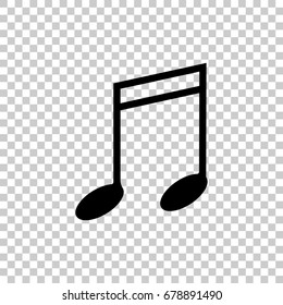 Note vector icon. Music icon symbol