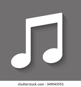 note vector icon with shadow