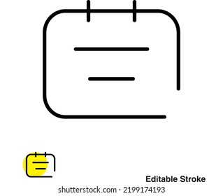 Note Vector Line Icon Eps