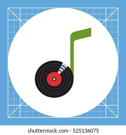 Note Vinyl Disk Icon