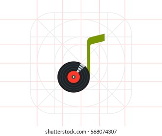 Note Vinyl Disk Icon