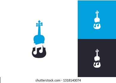 Note Violin Logo Inspirations Template