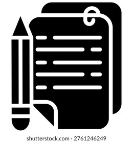Note Writing Icon Element For Design