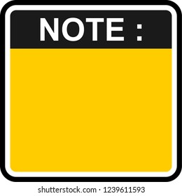 note, yellow sign