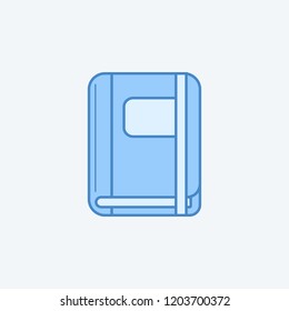 notebook 2 colored line icon. Simple dark and light blue element illustration. notebook concept outline symbol design from education set