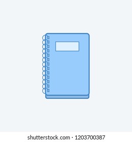 notebook 2 colored line icon. Simple dark and light blue element illustration. notebook concept outline symbol design from education set