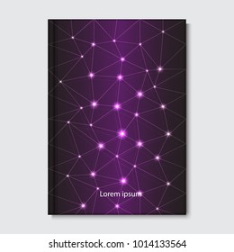 Notebook, abstract composition of triangle grid.