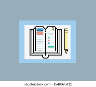 notebook, abstract design, vector to work on your design image, to create illustrations, artistic works