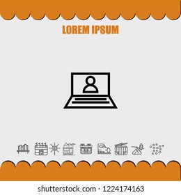 Notebook account Icon vector