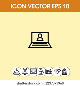 Notebook account Icon vector