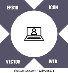 Notebook account Icon vector