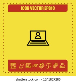 Notebook account Icon vector