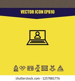 Notebook account Icon vector