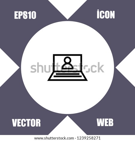 Notebook account Icon vector