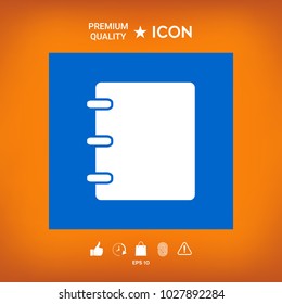 Notebook, address, phone book icon with blank cover