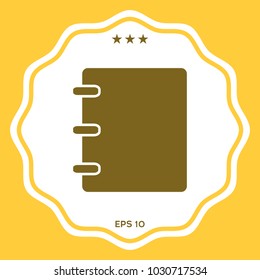 Notebook, address, phone book icon with blank cover